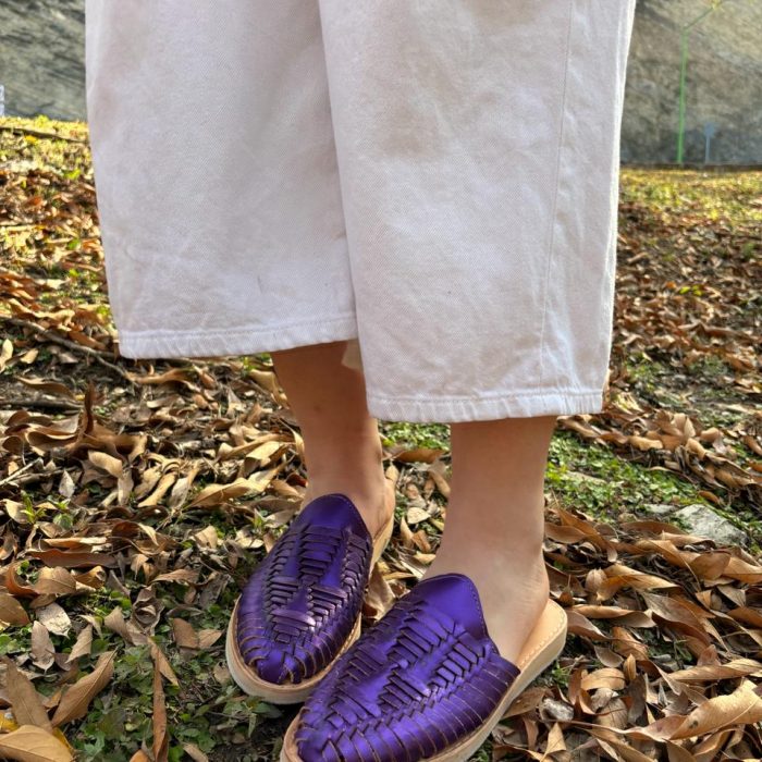 Mules Morado Metálico